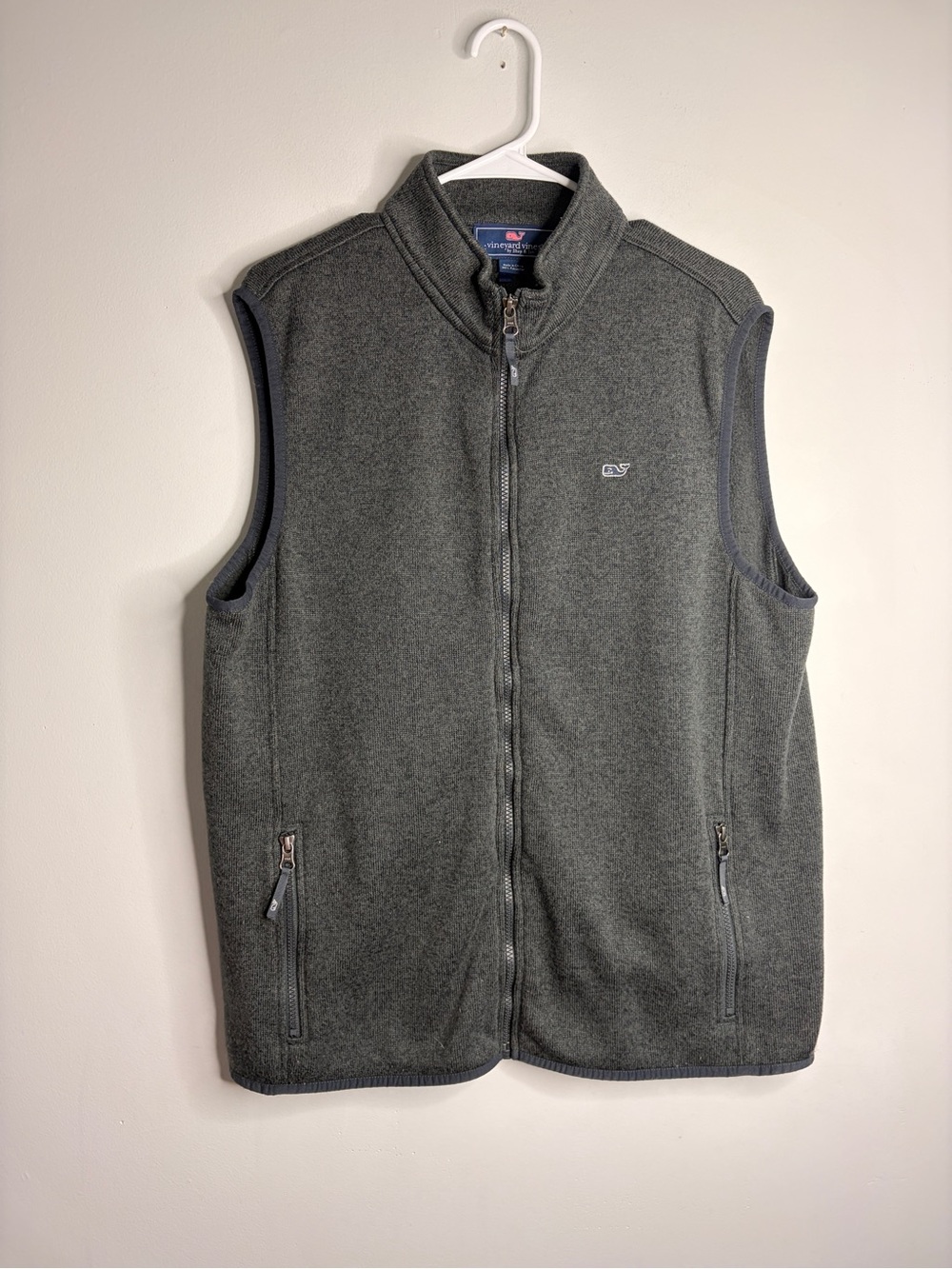 Vineyard‎ Vines Men's Casual Utility Grey/Black Full-Zip Vest Large